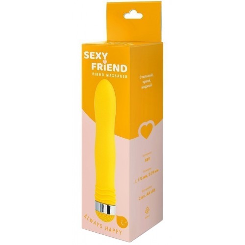 Многофункциональный вибратор Sexy Friend желтый Многофункциональный вибратор Sexy Friend желтый