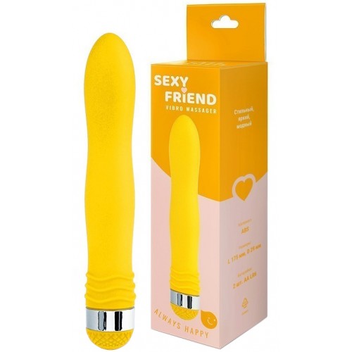 Многофункциональный вибратор Sexy Friend желтый Многофункциональный вибратор Sexy Friend желтый