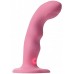 Универсальный стимулятор с двойной точечной пульсацией Strap-On-Me Tapping Dildo Wave M коралловый 15 см