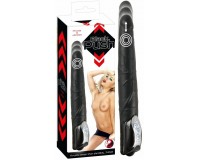 Черный реалистичный вибратор с поступательными движениями Push Thrusting Vibrator