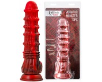 Искушающий фантазийный вибратор из жидкого силикона Black and Red by Toyfa Monster Tops 27 см