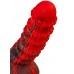 Искушающий фантазийный вибратор из жидкого силикона Black and Red by Toyfa Monster Tops 27 см