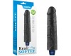 Классический черный вибратор Real Softee 24 см