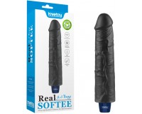 Классический черный вибратор Real Softee 24 см
