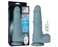 Поступательный вибратор Thrusting and Vibrating Silicone Dildo с выносным пультом управления 28 см