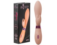 Вибратор с клиторальным стимулятором Indeep Leyla Beige
