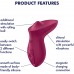 Клиторальный вибромассажер с плавающим стимулятором Satisfyer Exciterrr бордовый