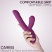 Фиолетовый вибратор-пульсатор с вакуумным клиторальным стимулятором Selove Caress