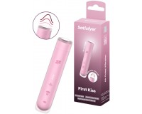 Вакуумно-волновой мини-стимулятор клитора с вибрацией помада Satisfyer First Kiss