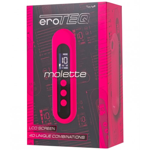 Вакуумно-волновой стимулятор клитора с вибрацией EroTeq Molette с LCD экраном Вакуумно-волновой стимулятор клитора с вибрацией EroTeq Molette с LCD экраном