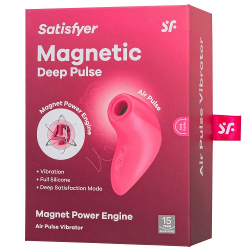 Вакуумно-волновой стимулятор клитора с вибрацией Satisfyer Magnetic Deep Pulse розовый Вакуумно-волновой стимулятор клитора с вибрацией Satisfyer Magnetic Deep Pulse розовый