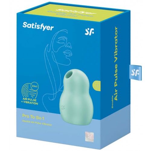 Вакуумно-волновой стимулятор с вибрацией Satisfyer Pro To Go 1 мятный Вакуумно-волновой стимулятор с вибрацией Satisfyer Pro To Go 1 мятный