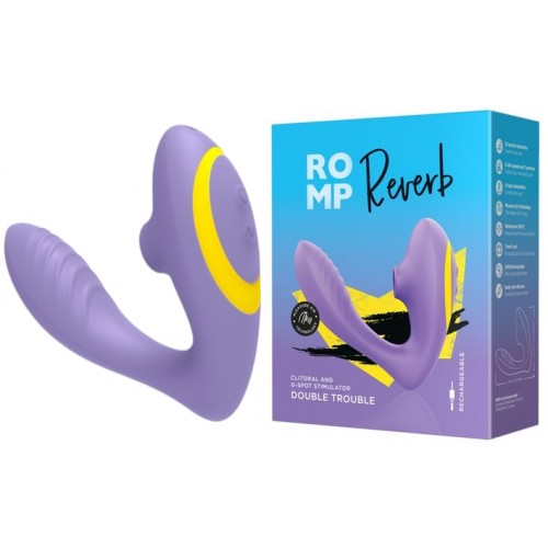 Вибратор с вакуумно-волновым стимулятором клитора Romp Reverb сиреневый Вибратор с вакуумно-волновым стимулятором клитора Romp Reverb сиреневый