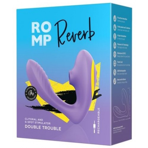 Вибратор с вакуумно-волновым стимулятором клитора Romp Reverb сиреневый Вибратор с вакуумно-волновым стимулятором клитора Romp Reverb сиреневый