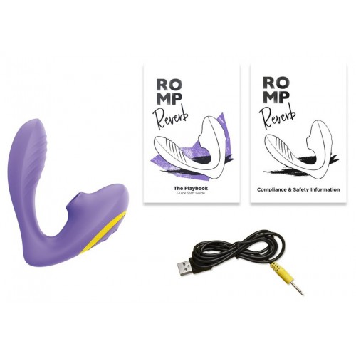 Вибратор с вакуумно-волновым стимулятором клитора Romp Reverb сиреневый Вибратор с вакуумно-волновым стимулятором клитора Romp Reverb сиреневый