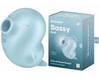 Вакуумно-волновой стимулятор с вибрацией Satisfyer Sassy Seal голубой