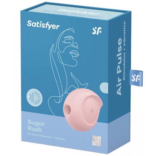 Вакуумно-волновой стимулятор с вибрацией Satisfyer Sugar Rush розовый Вакуумно-волновой стимулятор с вибрацией Satisfyer Sugar Rush розовый
