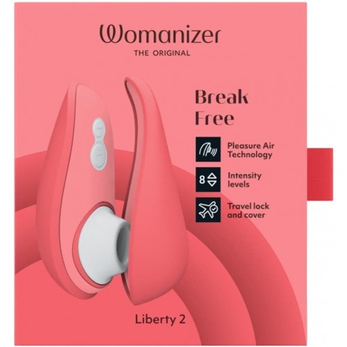 Бесконтактный вакуумно-волновой стимулятор клитора Womanizer Liberty 2 розовый Бесконтактный вакуумно-волновой стимулятор клитора Womanizer Liberty 2 розовый