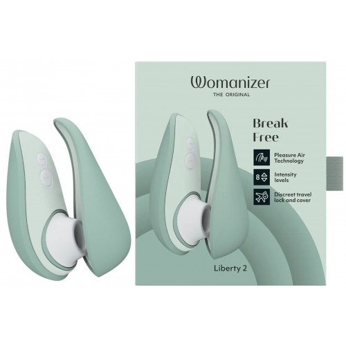 Бесконтактный вакуумно-волновой стимулятор клитора Womanizer Liberty 2 мятный Бесконтактный вакуумно-волновой стимулятор клитора Womanizer Liberty 2 мятный