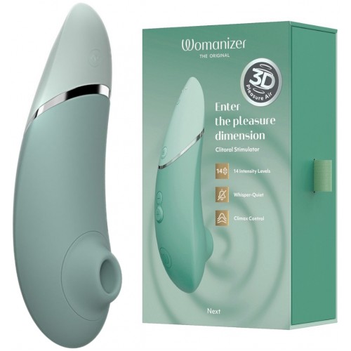 Бесконтактный вакуумно-волновой стимулятор клитора Womanizer Next цвета шалфея Бесконтактный вакуумно-волновой стимулятор клитора Womanizer Next цвета шалфея