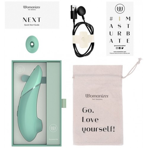 Бесконтактный вакуумно-волновой стимулятор клитора Womanizer Next цвета шалфея Бесконтактный вакуумно-волновой стимулятор клитора Womanizer Next цвета шалфея