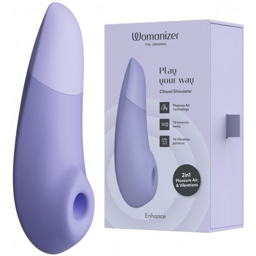 Бесконтактный вакуумно-волновой стимулятор клитора с вибрацией Womanizer Enhance сиреневый Бесконтактный вакуумно-волновой стимулятор клитора с вибрацией Womanizer Enhance сиреневый