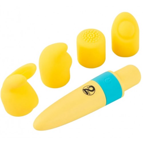 Перезаряжаемый мини-стимулятор с вибрацией и сменными насадками Pocket Power Vibrator Перезаряжаемый мини-стимулятор с вибрацией и сменными насадками Pocket Power Vibrator