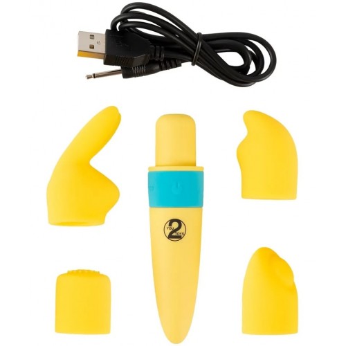 Перезаряжаемый мини-стимулятор с вибрацией и сменными насадками Pocket Power Vibrator Перезаряжаемый мини-стимулятор с вибрацией и сменными насадками Pocket Power Vibrator