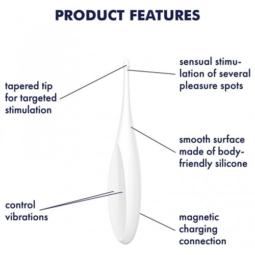 Точечный вибростимулятор Satisfyer Twirling Fun белый Точечный вибростимулятор Satisfyer Twirling Fun белый