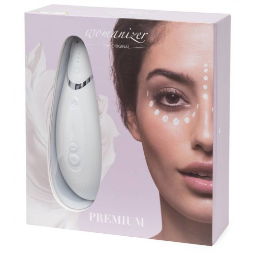 Бесконтактный вакуумно-волновой стимулятор клитора Womanizer Premium белый Бесконтактный вакуумно-волновой стимулятор клитора Womanizer Premium белый