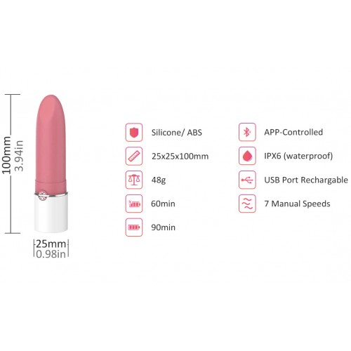 Смарт-вибратор в виде помады Magic Motion Magic Lotos Смарт-вибратор в виде помады Magic Motion Magic Lotos