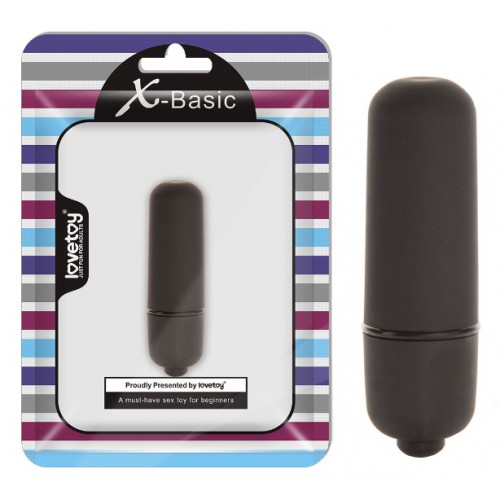 Черная вибропуля X-Basic Bullet Mini Lovetoy с 10 режимами вибрации Черная вибропуля X-Basic Bullet Mini Lovetoy с 10 режимами вибрации