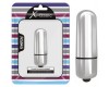Серебристая вибропуля X-Basic Bullet Mini Lovetoy с 10 режимами вибрации 