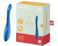 Многофункциональный вибратор для пар с гибкой основой Satisfyer Elastic Game голубой