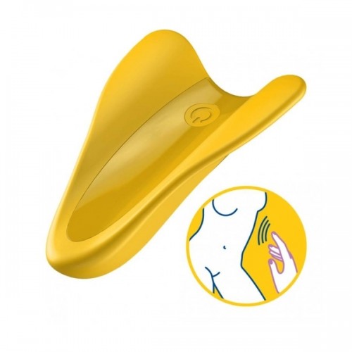 Перезаряжаемый вибратор на палец Satisfyer High Fly желтый Перезаряжаемый вибратор на палец Satisfyer High Fly желтый