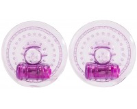 Вибронакладки на соски Pleasure Cupz фиолетовые