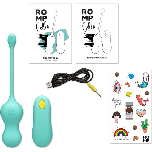Виброяйцо с пультом дистанционного управления Romp Cello мятное Виброяйцо с пультом дистанционного управления Romp Cello мятное