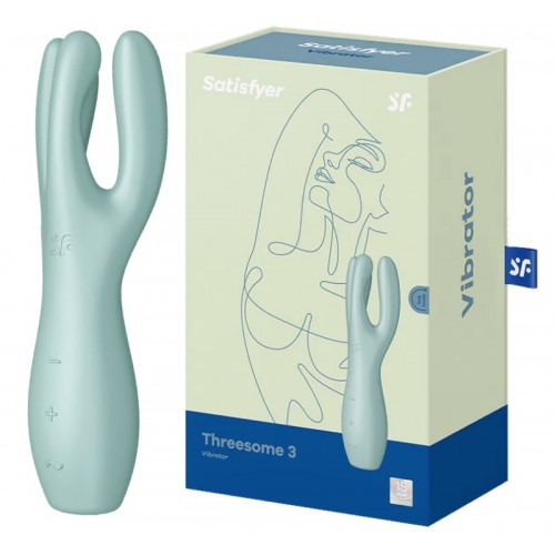 Универсальный вибростимулятор Satisfyer Threesome 3 мятный Универсальный вибростимулятор Satisfyer Threesome 3 мятный