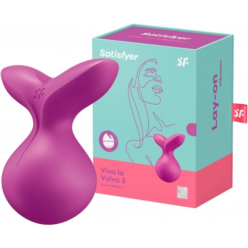 Перезаряжаемый мини-массажер Satisfyer Viva La Vulva 3 малиновый Перезаряжаемый мини-массажер Satisfyer Viva La Vulva 3 малиновый