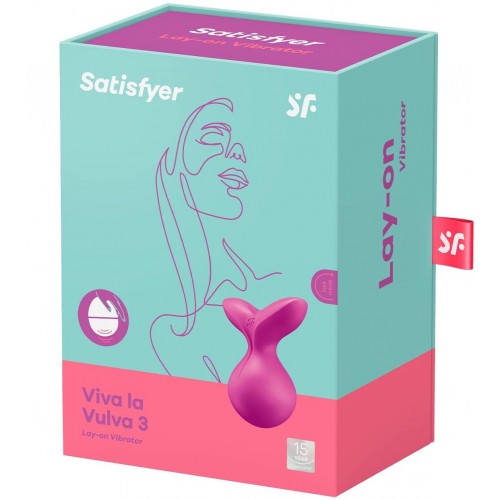 Перезаряжаемый мини-массажер Satisfyer Viva La Vulva 3 малиновый Перезаряжаемый мини-массажер Satisfyer Viva La Vulva 3 малиновый