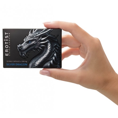 Мужские капсулы для усиления эрекции Erotist Silver Dragon 10 капсул Мужские капсулы для усиления эрекции Erotist Silver Dragon 10 капсул