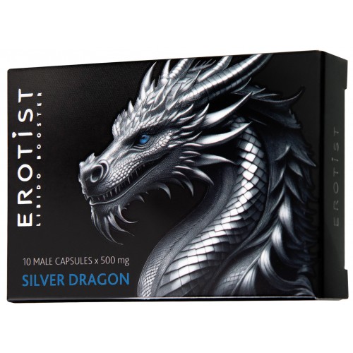 Мужские капсулы для усиления эрекции Erotist Silver Dragon 10 капсул Мужские капсулы для усиления эрекции Erotist Silver Dragon 10 капсул