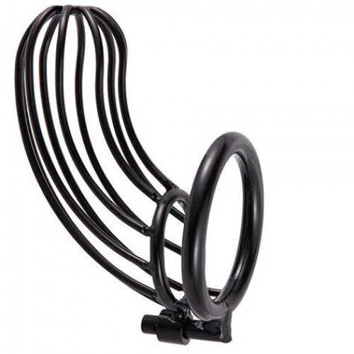 Черный стальной пояс верности диаметр запорного кольца 4,5 см Черный стальной пояс верности диаметр запорного кольца 4,5 см