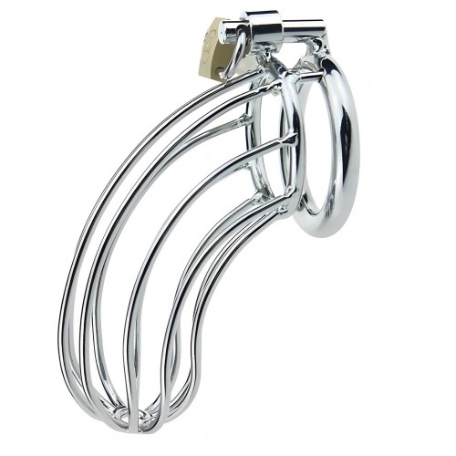 Стальной пояс верности на замке с диаметром запорного кольца 4,5 см Стальной пояс верности на замке с диаметром запорного кольца 4,5 см