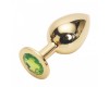 Стальная пробка Jewelry Plug Medium Gold лаймовая