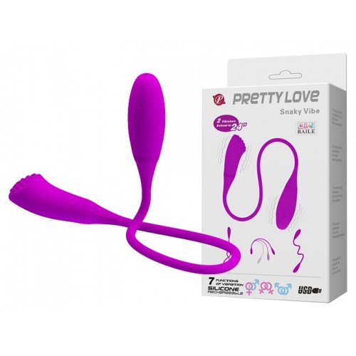 Оригинальный двойной вибростимулятор Pretty Love Snaky Vibe Оригинальный двойной вибростимулятор Pretty Love Snaky Vibe